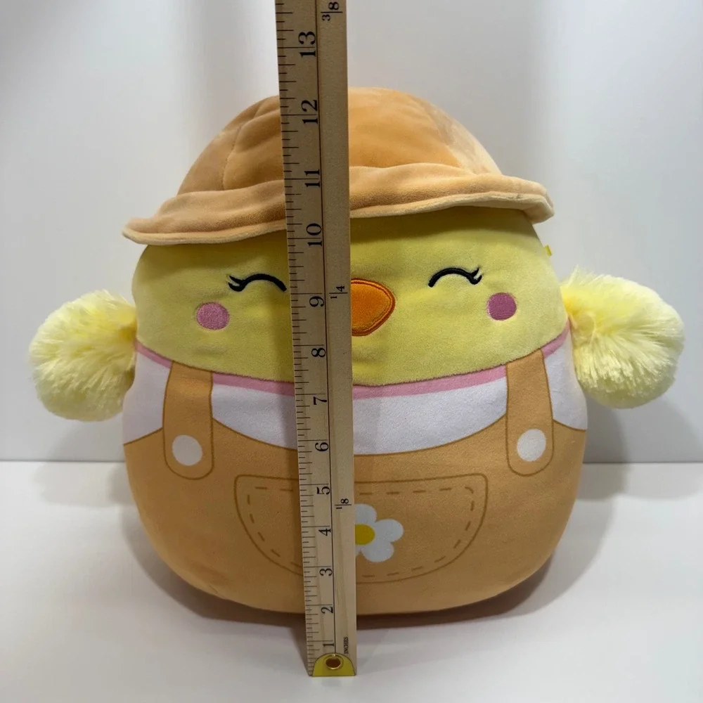 Squishmallows Aimee the Chick Gardener 12 Inch Yellow Plush Kellytoy